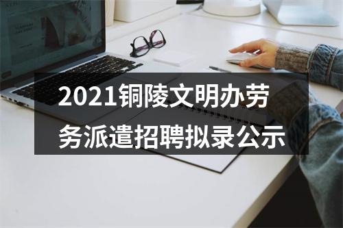 2021铜陵文明办劳务派遣招聘拟录公示 图片