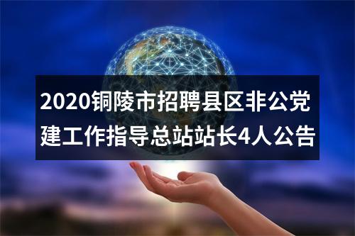 2020铜陵市招聘县区非公党建工作指导总站站长4人公告 图片