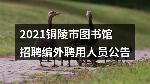 2021铜陵市图书馆招聘编外聘用人员公告 图片