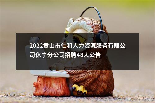 2022黄山市仁和人力资源服务有限公司休宁分公司招聘48人公告 图片
